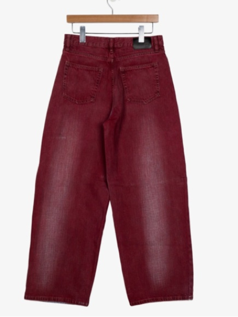 EB Denim Wine Red Wide Leg Jeans - Picture 2 of 5